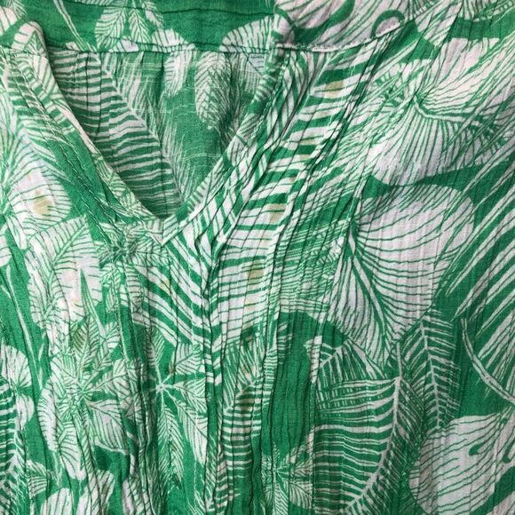 Kim Rogers tropical green and white tunic top, size XL - Picture 5 of 11